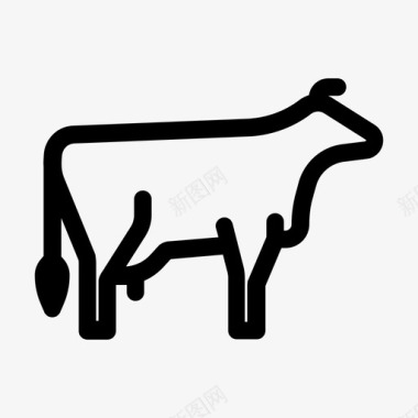 牛农场牛奶图标图标