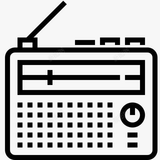 无线电广播通信图标svg_新图网 https://ixintu.com 广播 接收器 无线电 通信 通信和连接 音乐