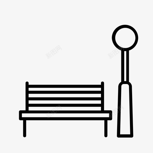 公园长椅中央公园公园座椅图标svg_新图网 https://ixintu.com 中央公园 公园地 公园座椅 公园长椅