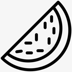 哈密瓜线西瓜哈密瓜食物图标高清图片