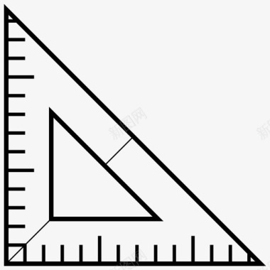 尺子几何学数学图标图标