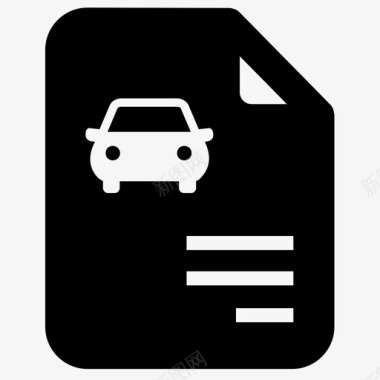汽车租赁协议信用证图标图标