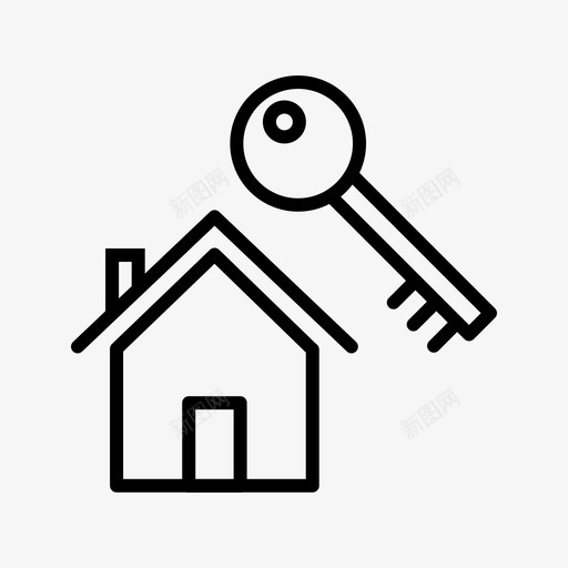 房子钥匙房子新房子图标svg_新图网 https://ixintu.com 房地产 房子 房子钥匙 新房子
