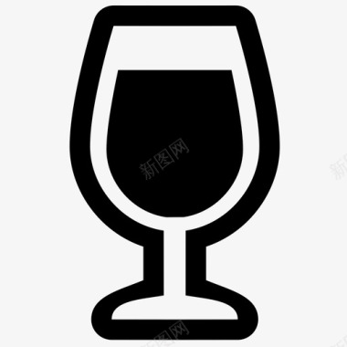 玻璃杯白兰地饮料图标图标