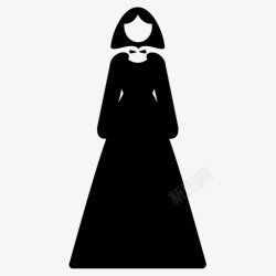 穆斯林妇女妇女帕达图标图标