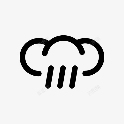 雨多云预报图标svg_新图网 https://ixintu.com 多云 天气 暴风雨 雨 预报