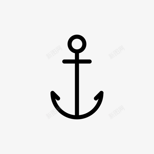水手船锚图标svg_新图网 https://ixintu.com 水手 船 锚