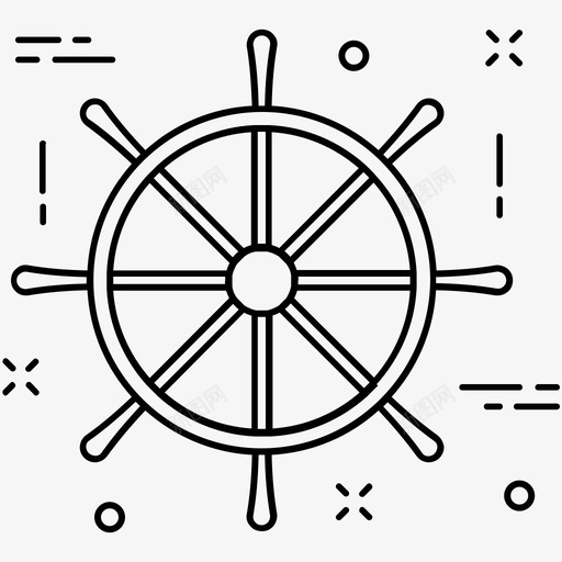 船舵船控制器船轮图标svg_新图网 https://ixintu.com 其他图标2 船控制器 船舵 船轮