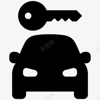 汽车经销商汽车钥匙图标图标