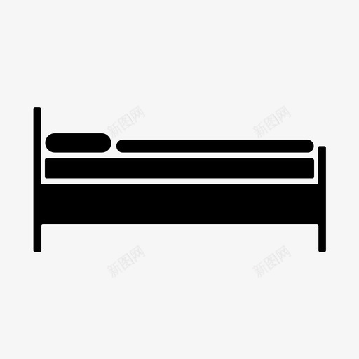 床家具旅社图标svg_新图网 https://ixintu.com 家具 家居用品 床 旅社 旅馆 睡眠