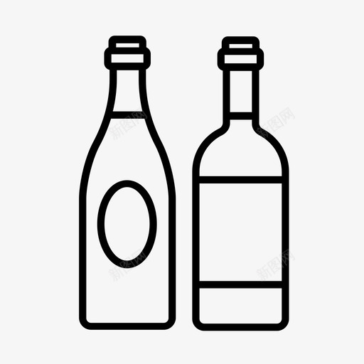 酒和香槟酒酒吧图标svg_新图网 https://ixintu.com 酒 酒吧 酒和香槟