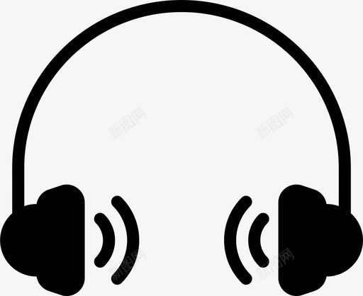 耳机音频音乐图标svg_新图网 https://ixintu.com smashicons音乐2solid 声音 播放 耳机 音乐 音频