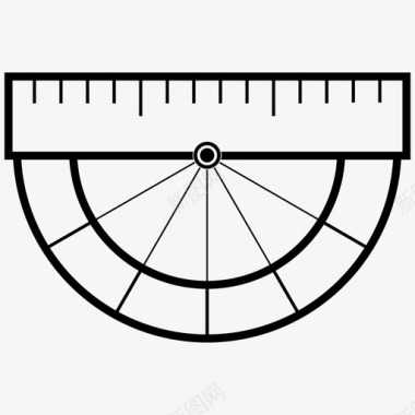 量角器角度数学图标图标