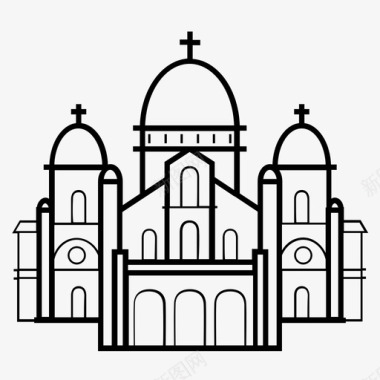 圣殿大教堂法国图标图标