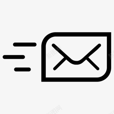 快速邮件电子邮件信封图标图标