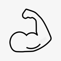 肌肉力量训练健身器材肌肉手臂二头肌图标高清图片