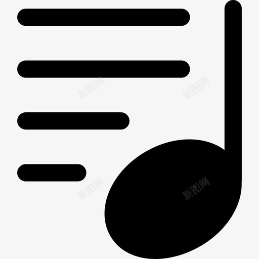 音乐主题信息界面带有文本线的音符符号bigmug实心填充图标svg_新图网 https://ixintu.com bigmug实心 填充 音乐主题信息界面带有文本线的音符符号