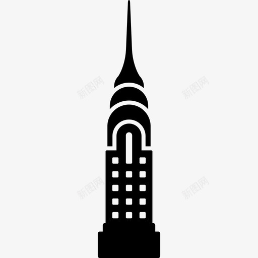 纽约著名建筑建筑物纽约图标svg_新图网 https://ixintu.com 建筑物 纽约 纽约著名建筑