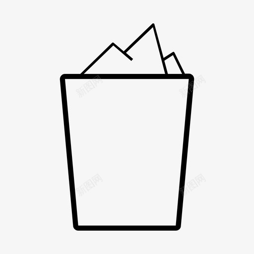 垃圾桶垃圾回收图标svg_新图网 https://ixintu.com 回收 回收站 垃圾 垃圾桶 营销物品