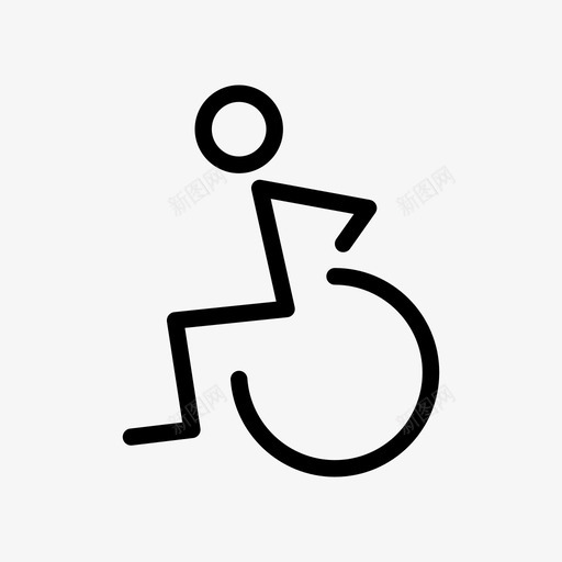 轮椅通道无障碍图标svg_新图网 https://ixintu.com 医院 无障碍 残疾人 轮椅 通道