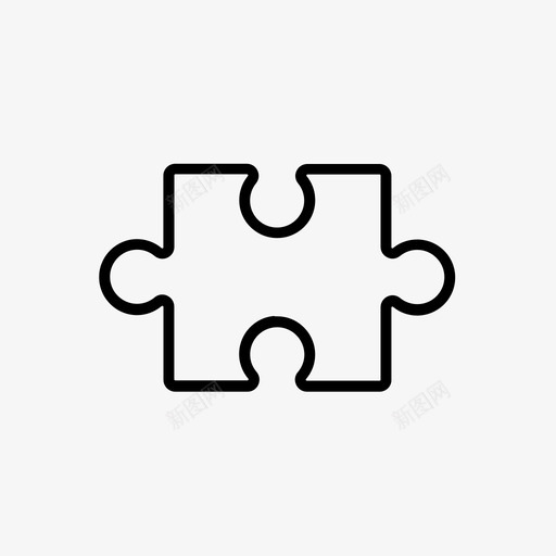 拼图块空白轮廓图标svg_新图网 https://ixintu.com 拼图块 空白 笔划 轮廓