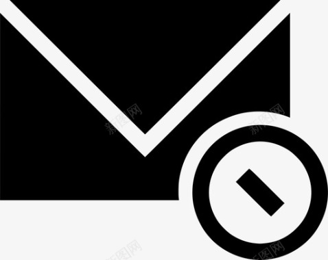 电子邮件禁止电子邮件被阻止电子邮件谴责图标图标