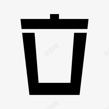 垃圾桶空的图标图标