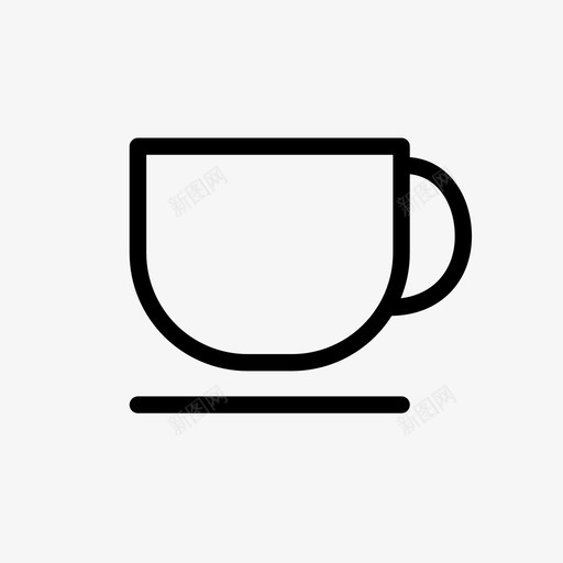 玻璃咖啡马克杯图标svg_新图网 https://ixintu.com 厨房 咖啡 玻璃 茶 马克杯
