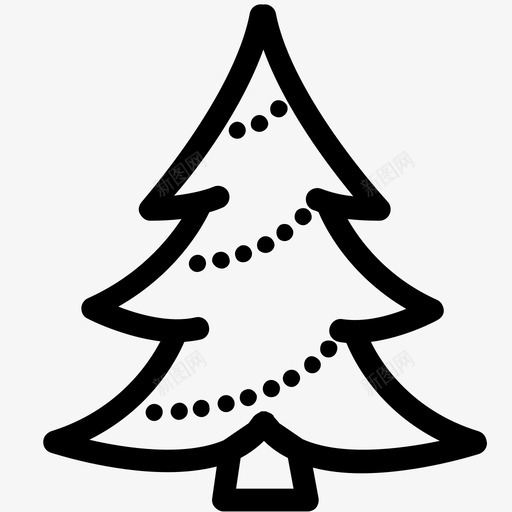 冷杉树圣诞节装饰图标svg_新图网 https://ixintu.com 冷杉树 圣诞节 新年 装饰