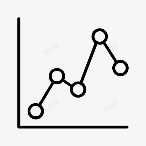 折线图圆圈图形图标svg_新图网 https://ixintu.com 图形 图表图标 圆圈 市场 折线图