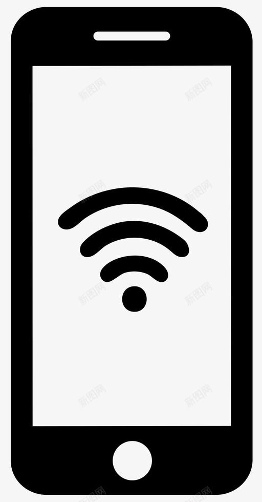 wifi电话手机信号图标svg_新图网 https://ixintu.com wifi电话 信号 手机