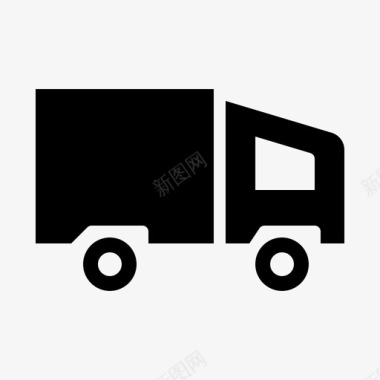 卡车自卸车翻斗车图标图标