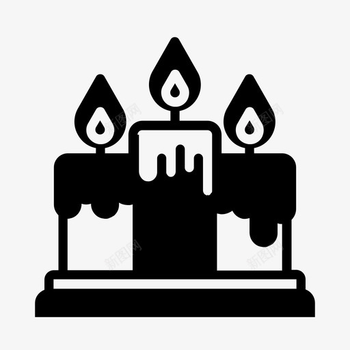 蜡烛烛光圣诞装饰图标svg_新图网 https://ixintu.com 圣诞灯 圣诞装饰 烛光 蜡烛