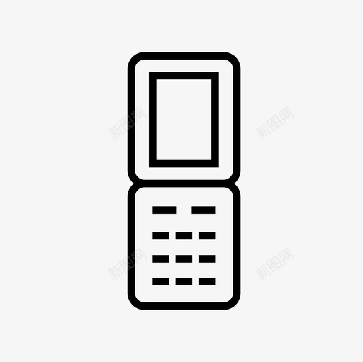 移动电话手机设备图标svg_新图网 https://ixintu.com 手机 智能手机 移动电话 设备 设备细线图标集