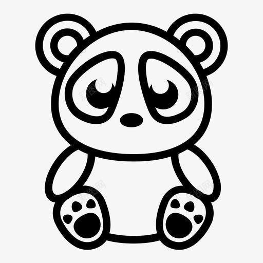 熊猫动物可爱图标svg_新图网 https://ixintu.com 乌特动物 俄罗斯 动物 可爱 捕食者 熊猫 玩具
