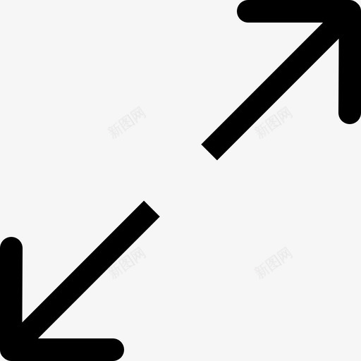 展开界面的两个相对箭头对角线符号bigmug线线性图标svg_新图网 https://ixintu.com bigmug线 展开界面的两个相对箭头对角线符号 线性