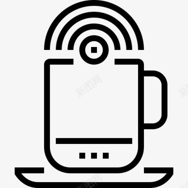 免费wifi区域咖啡杯子图标图标
