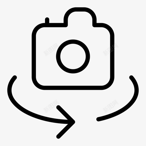 切换相机改变旋转图标svg_新图网 https://ixintu.com 切换相机 摄影轮廓 改变 旋转