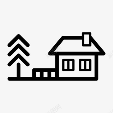 小屋房子自然图标图标