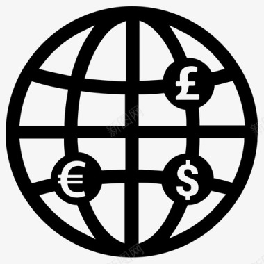 货币外汇全球图标图标