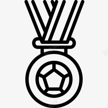 足球奖章足球体育图标图标