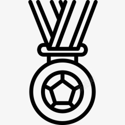 优等生足球奖章足球体育图标高清图片