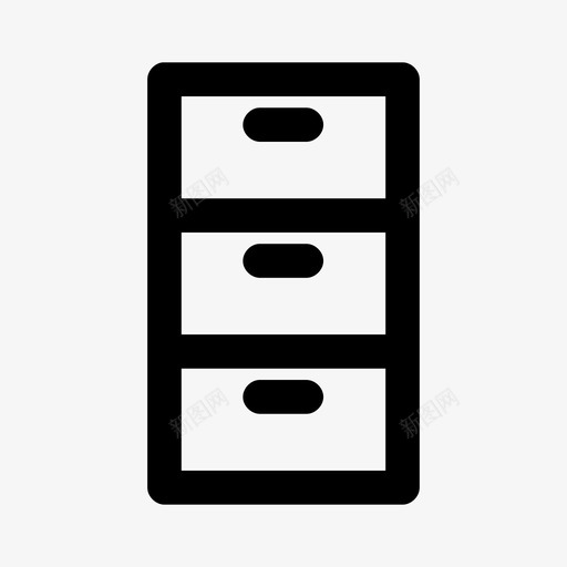 文件存储档案文件抽屉图标svg_新图网 https://ixintu.com 办公用品 文件存储 文件抽屉 文件架 档案