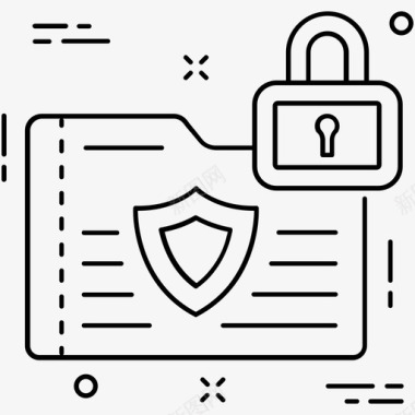 文件夹安全数据安全保护图标图标