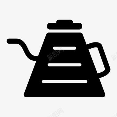 鹅颈壶咖啡壶倒过来图标图标
