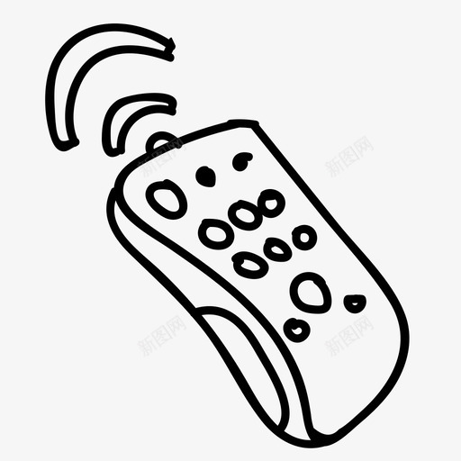 遥控器按钮控件图标svg_新图网 https://ixintu.com 信号 手绘网络图标 按钮 控件 收音机 遥控器
