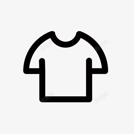 T恤衣服短袖图标svg_新图网 https://ixintu.com T恤 短袖 穿 衣服