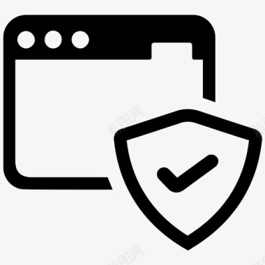 网页保护网络安全图标图标
