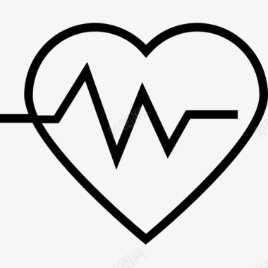 心跳心血管生命线图标图标