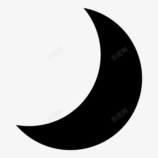 月亮黑暗月图标svg_新图网 https://ixintu.com 卫星 夜 月 月亮 睡眠 黑暗